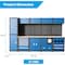 Chery Industrial Multifunctional Steel Garage Storage Cabinet W/ Doors, Sliding Drawers Blue-5-Pieces JINWB108GBL01 - alternate 3